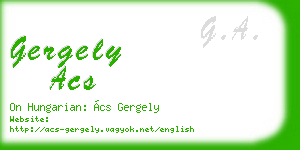 gergely acs business card
