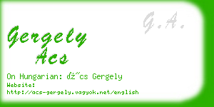 gergely acs business card